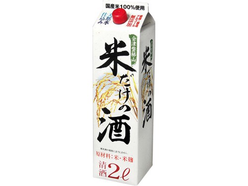 白河銘醸 会津磐梯山 米だけの酒 パック 2L x1【日本酒】の商品ページ 