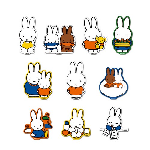 全10種セット Miffy ミッフィー キャラクターステッカー 絵本 イラスト かわいい うさぎ Mifset01の商品ページ 卸 仕入れサイト スーパーデリバリー