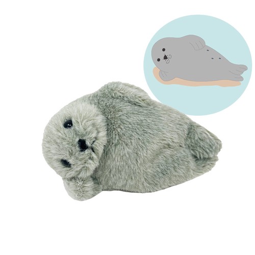 Aurora World 31720 8-Inch Mini Flopsie Harbour Seal Stuffed Toy 