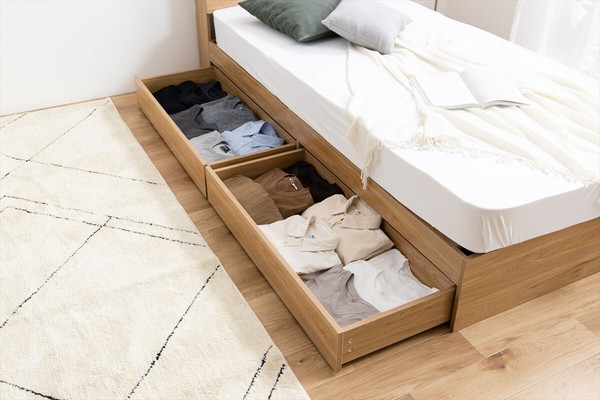 シングル Pluto 収納付きベッド / 家具・インテリア 寝具