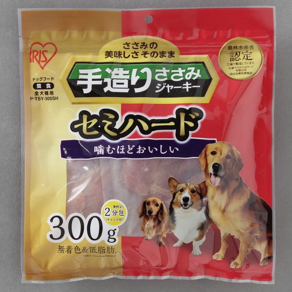 アイリスオーヤマ ペット用品・ペットフード 手造りささみジャーキーセミハード / 生活雑貨 犬猫用品 フード・サプリメント 犬用おやつ