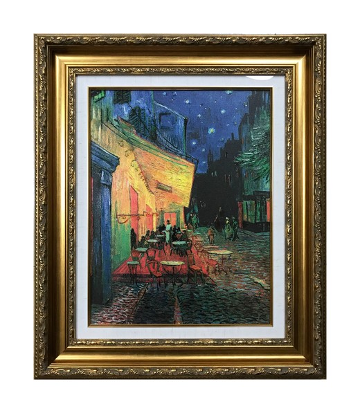 複製名画 F6号サイズ/フィンセント・ファン・ゴッホ (Vincent van Gogh)夜のカフェテラス「2022新作」 / 家具・インテリア インテリアア