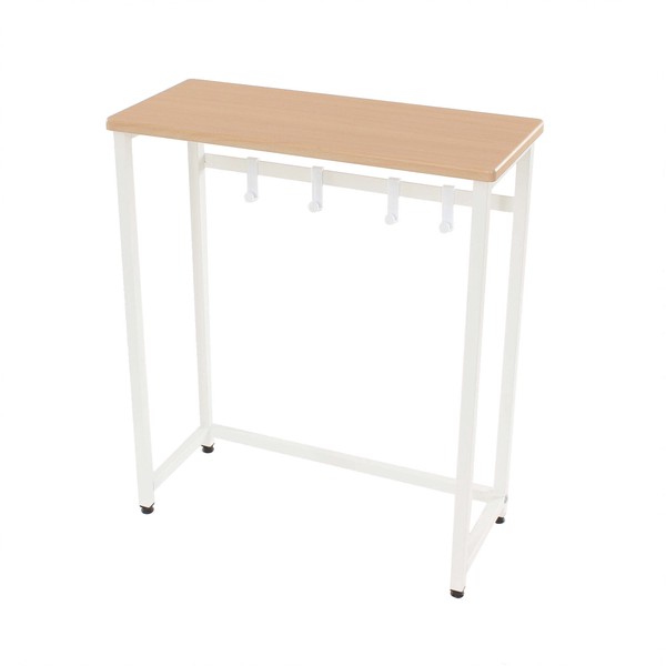 玄関テーブル コンソールテーブル フック付き 小さなテーブル NA W60×D26×H70 / 家具・インテリア