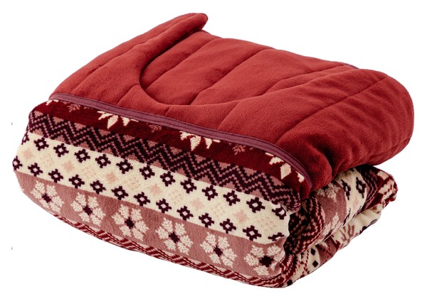 ノルディック柄 吸湿発熱くりえり毛布布団 / 家具・インテリア 寝具