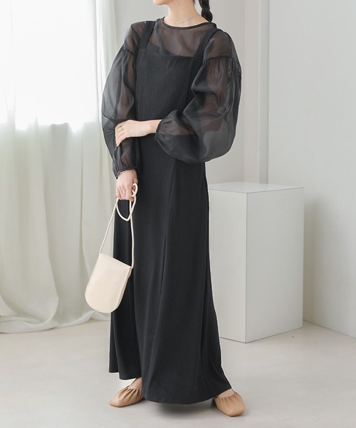Casual Dress Sheer Cardigan Set Dress | Import Japanese products