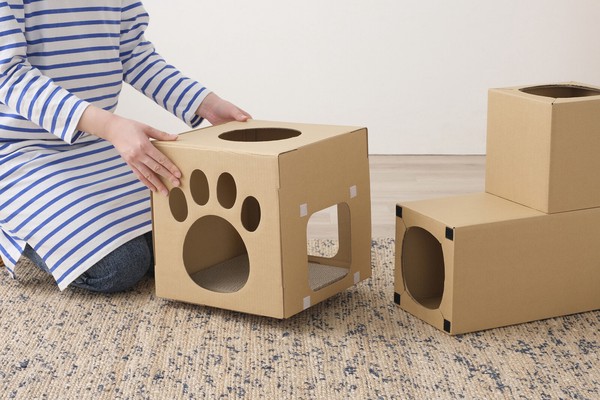 アイリスオーヤマ ペット用品・ペットフード ねこねこトンネル BOX+T字セット / 生活雑貨 犬猫用品 おもちゃ