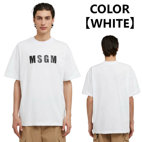 MSGM (エムエスジーエム) with logo t-shirt / 半袖 Tシャツ 2色 #3440MM163 / ファッション メンズアパレル トップス Tシャツ・カット