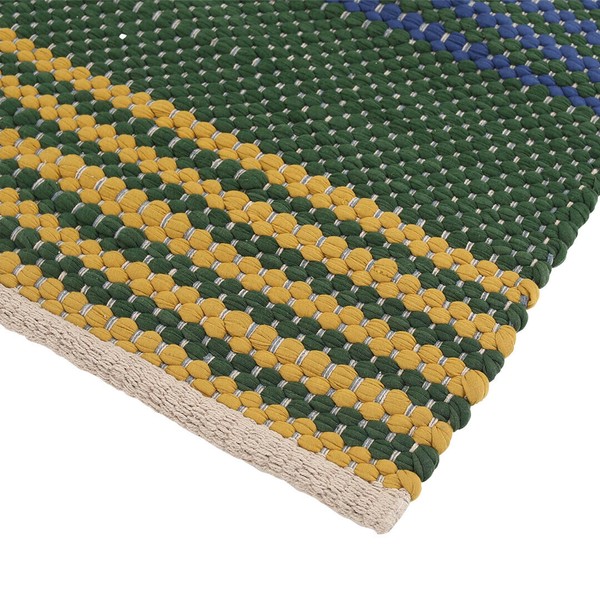DULTON (ダルトン) コットン チンディ ハーフラグ DULTON ONLINE SHOP | COTTON CHINDI HALF RUG TERRACOTTA/NAVY