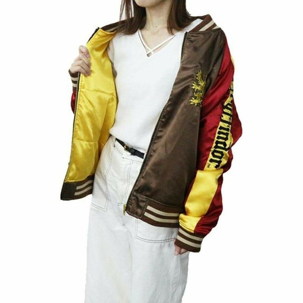 新品　ハリーポッター　スリザリン　スカジャン　ジャケット　アウター　ブルゾン 楽天市場】キャラジャン ハリー・ポッター スリザリンエンブレム