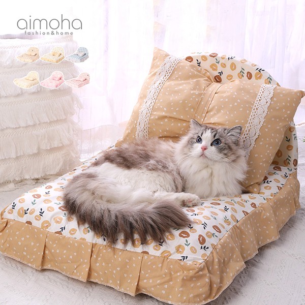 プリンセス風枕付きペットベッド 犬 猫 おしゃれ / 生活雑貨 ペット用品 犬猫用品 ベッド・マット