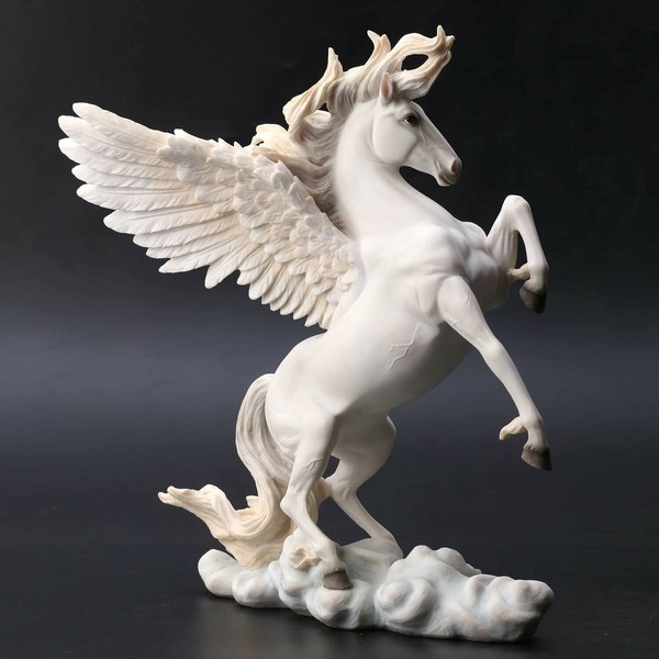 【受注生産品】 西洋彫刻古代ギリシャペガサス彫像高さ約29cm輸入品オリンポス カーテン