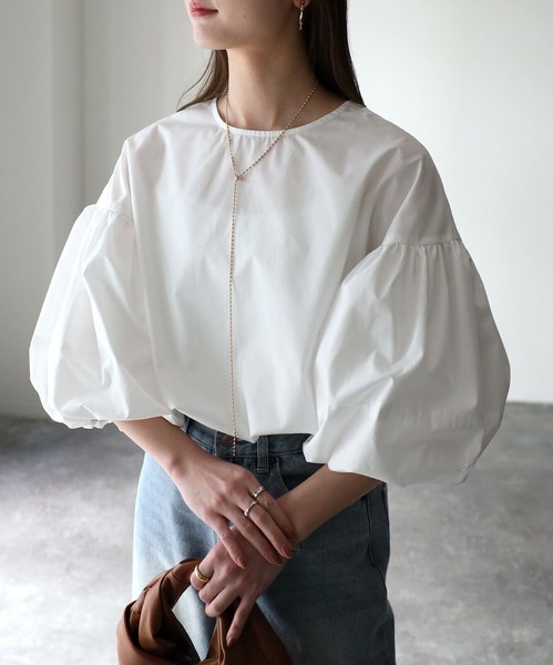 HeRIN.CYE | 2way balloon hem tops (シャツ・ブラウス ) |SHEL