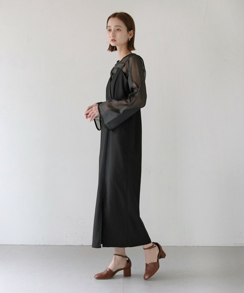 新品未使用 【CLEIO】  結婚式 タイトキャミワンピース シースルーセット SALE】-オケージョン/結婚式- タイトキャミワンピース