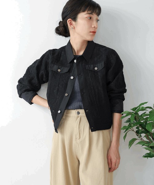 レースブルゾン レース刺繍ブルゾン（ブルゾン）｜Lien Select（リエンセレクト