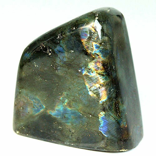 【海外輸入】 Labradorite マダガスカル産 研磨石 置物 ラブラドライト 置物