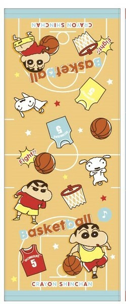 ティーズ】クレヨンしんちゃん部活フェイスタオル バスケ部の