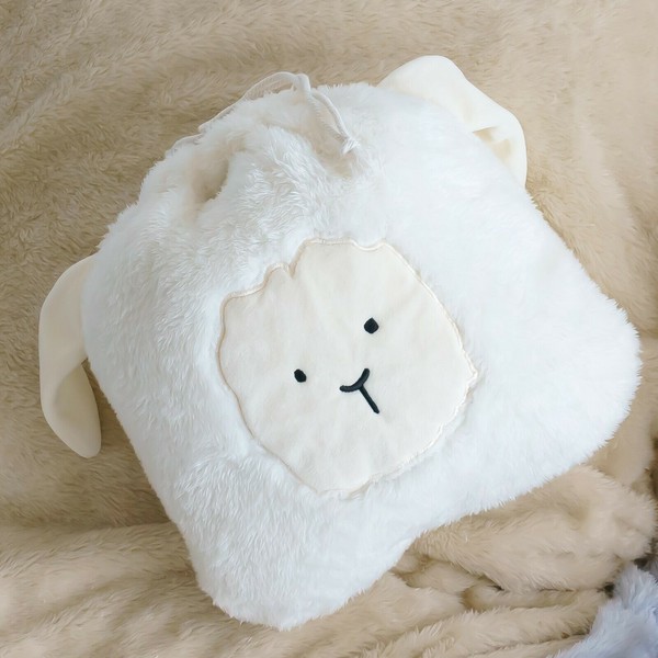 2024秋冬】【即納】もこもこアニマルブランケット in 巾着 雑貨