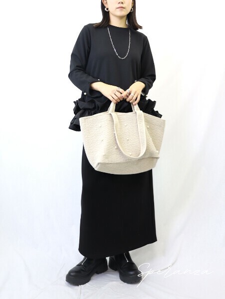 大人気！チュールパール付きヌビバッグ 再入荷】大人気！チュールパール付きヌビバッグ - kikirara