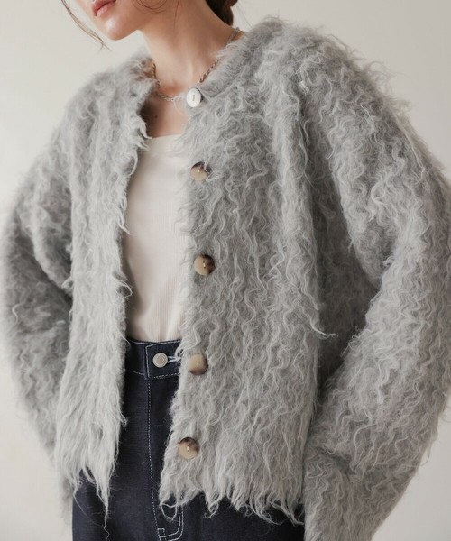Cardigan Shaggy Knit Cardigan MIX [2024 NEW] | Import Japanese products at  wholesale prices - SUPER DELIVERY