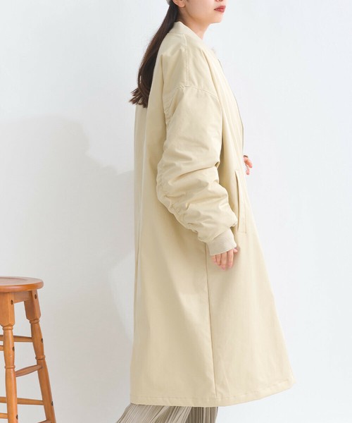中綿ロング MA-1 コート 裏地配色 ジャケット ミリタリーの商品