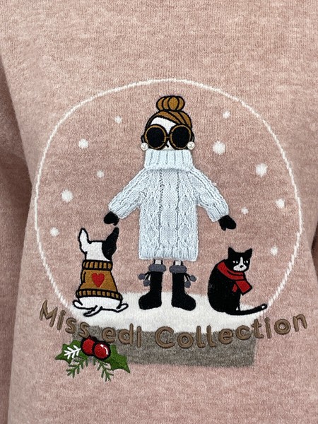 MISS edi Collection 38サイズ　裏起毛トレーナーアルバライズ MISS edi Collection 38サイズ 裏起毛トレーナーアルバライズ