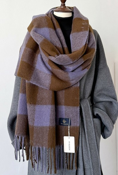 Stole Check Pattern Large Size Scarf Unisex Stole 5-colors Autumn/Winter |  Import Japanese products at wholesale prices - SUPER DELIVERY