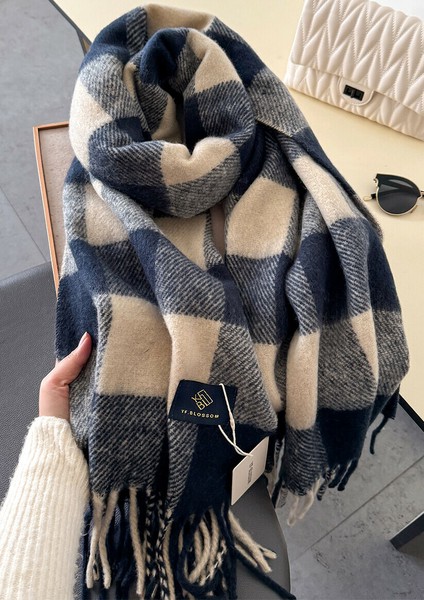 Stole Check Pattern Large Size Scarf Unisex Stole 5-colors Autumn/Winter |  Import Japanese products at wholesale prices - SUPER DELIVERY
