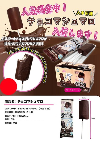 チョコマシュマロ チョコマシュマロ棒 35g 2本 韓国 お菓子