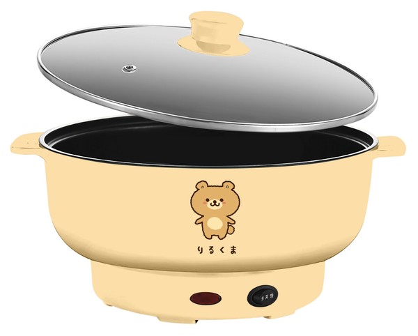 【新品】りるくま　電気　マルチ　片手鍋　グリル鍋　煮る　焼く　炒める　電気で作る KM-123 りるくま電気マルチ片手鍋の商品ページ｜卸・仕入れ