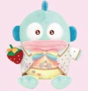 暮らしに便利なアイテム いちご新聞50th ぬいぐるみMサイズ サンリオキャラクターズの ストラップ
