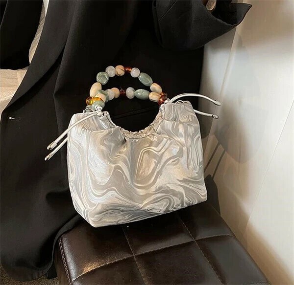 SALE＞INSスタイル バケツバッグ ファッション カラービーズ