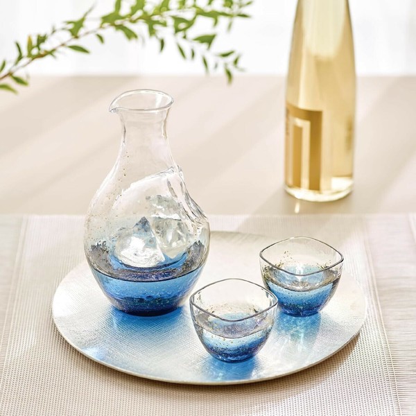 八千代窯 冷酒セット金箔の織りカラフェ 350ml グラス 65ml 3点 八千代窯 冷酒セット金箔の織りカラフェ 350ml グラス 65ml 3点