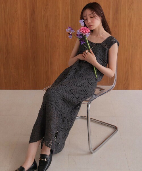 ★Christian Dior★新タグ★美品★クロシェ編★ロングワンピース 決算SALE】再入荷：クロシェロングワンピース◇大人気の