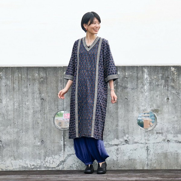 cfbl ワンピース　チュニック セットアップ可】プレーンストレッチチュニックワンピース