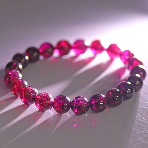 ロードライトガーネット ブレスレットRhodolite Garnet 薔薇柘榴