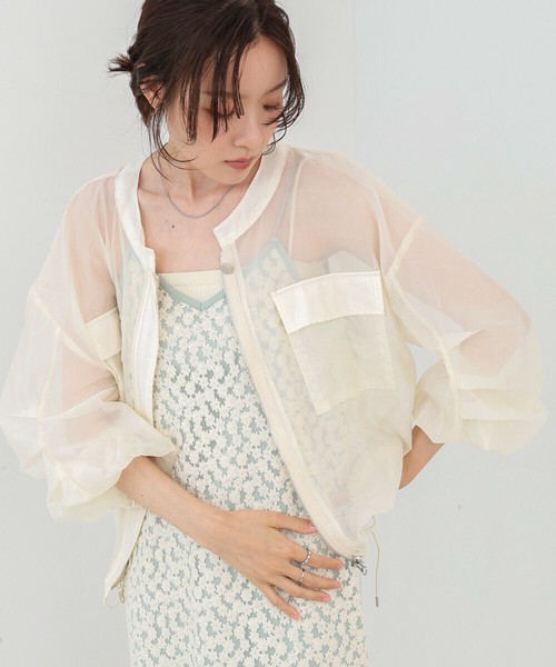 追加：予約販売】再入荷：ドロストシアーブルゾン◇人気のシアー