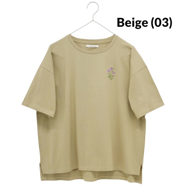 2025 新作】バック花柄プリントTシャツ 綿100％ ゆったり 前後差