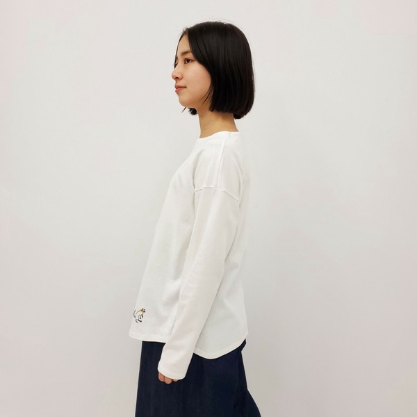 ワンポイントネコ刺繍長袖プルオーバー【SS】の商品ページ｜卸