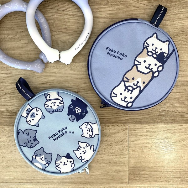 ふくふくにゃんこ ラウンド保冷ポーチ 猫/ギフト/クールリング