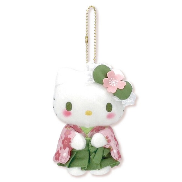 伊豆の踊り子　ハローキティ 着物 ぬいぐるみ　マスコット　新品　伊豆限定 ハローキティ ぬいぐるみ M 水色 桜着物 4548643098450