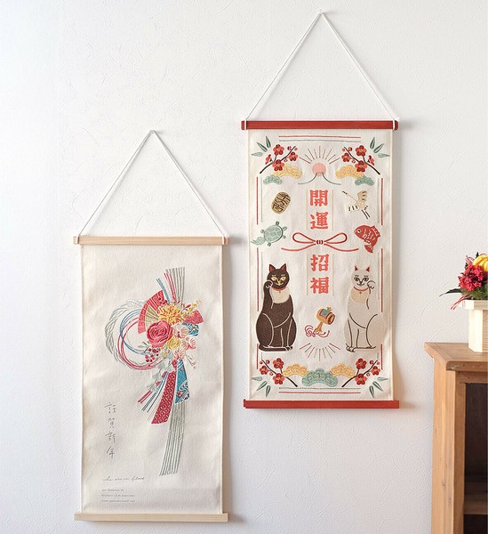 NY刺繍タペストリー しめ飾り／開運招福 L・Mの商品ページ｜卸