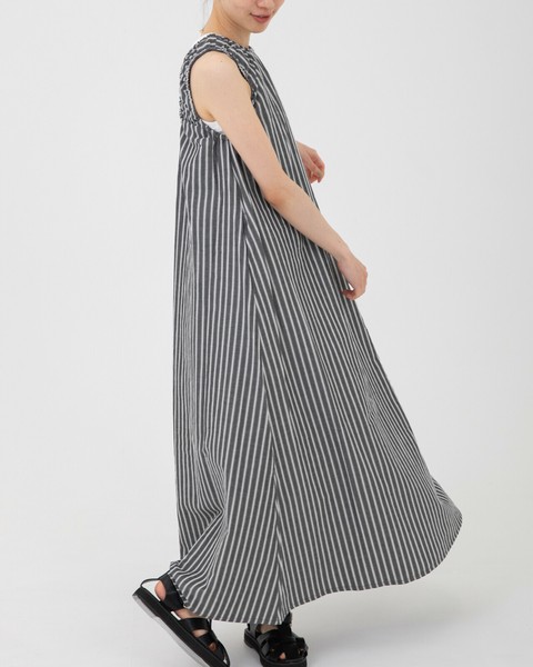 ワンピース Striped Cotton Sleeveless Dress ne Quittez pas (ヌキテパ) ワンピース Cotton Voile Stripe