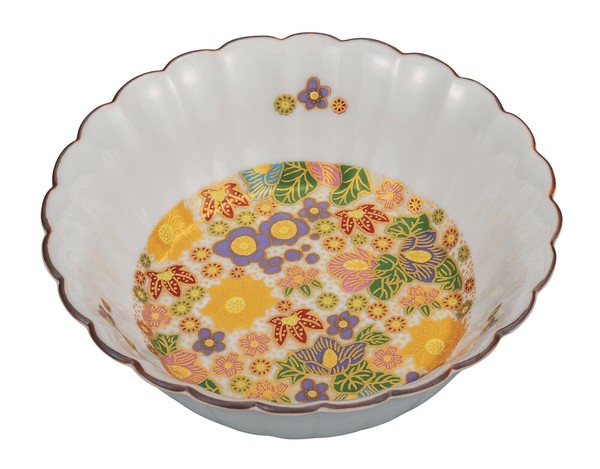 九谷焼　鉢　花詰 九谷焼 蓋器 色絵金襴花詰 高聡文 花づめ hanazume 和食器 鉢