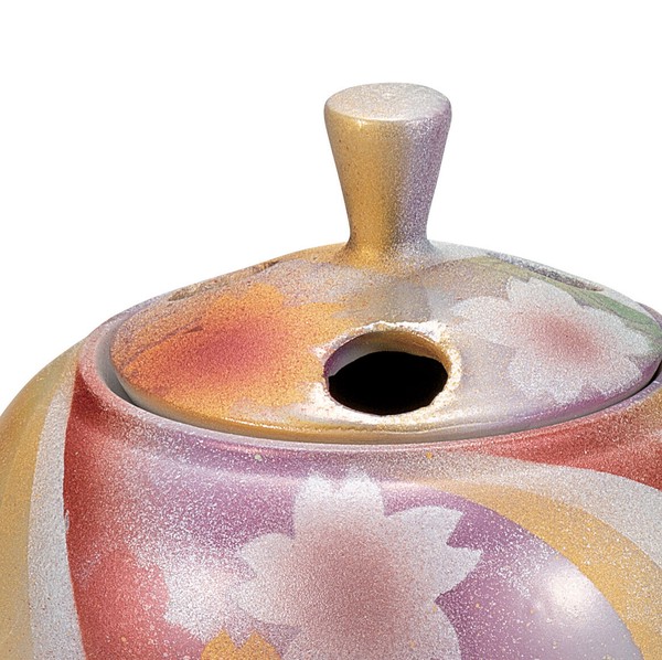 日本の伝統工芸品【九谷焼】 3.2号豆香炉 花園 (K9-1468)の商品