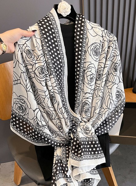#234-6-1662 SaRyu様 Stole Flower Unisex 2-colors | Import Japanese products at