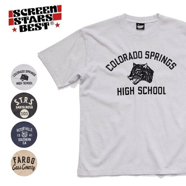 SCREEN STARS BEST 半袖 スウット Tシャツ ピグメント加工 無地 SCREEN STARS スクリーンスターズ ベスト【SCREEN BEST