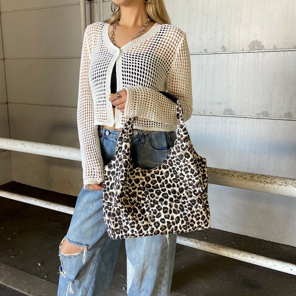 専用❗️694【DamageDENIM✖️leopard✖️ヌビToteBAG】 Tote Bag Leopard Print [2025 NEW] | Import Japanese products