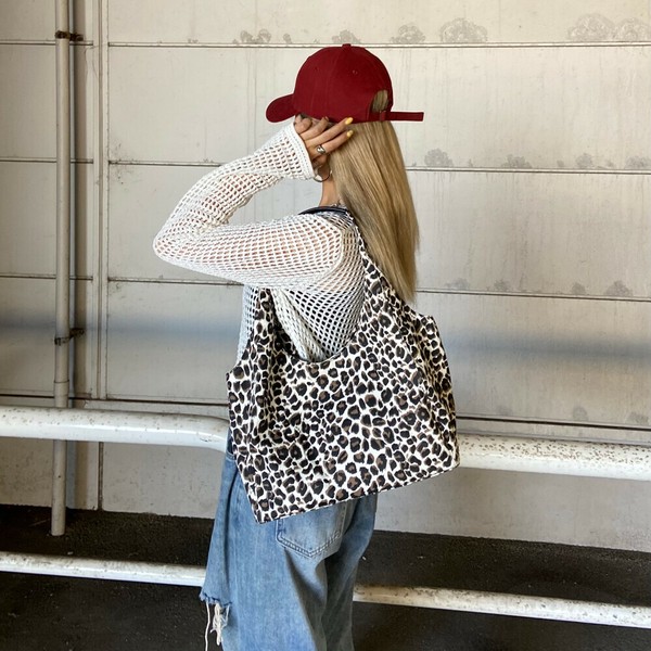 専用❗️694【DamageDENIM✖️leopard✖️ヌビToteBAG】 Tote Bag Leopard Print [2025 NEW] | Import Japanese products