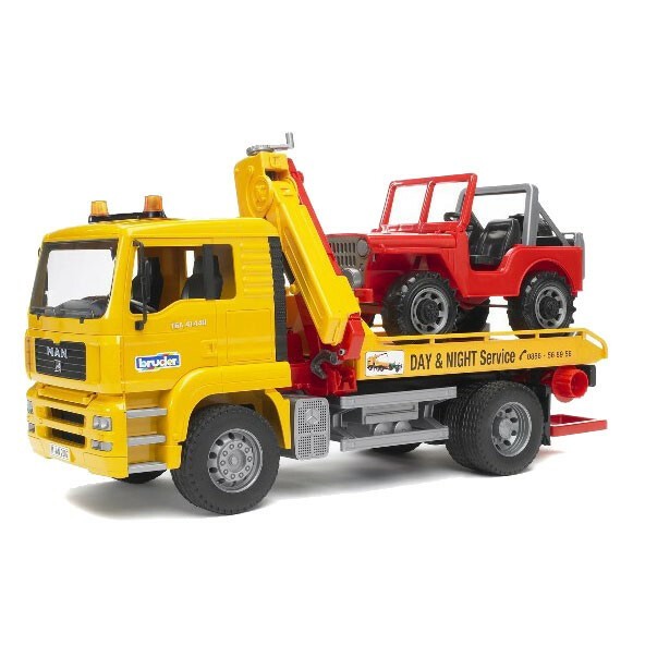 bruder レッカー車　廃盤商品 bruder】PRO SERIES MAN レッカークレーン&クロスカントリーの