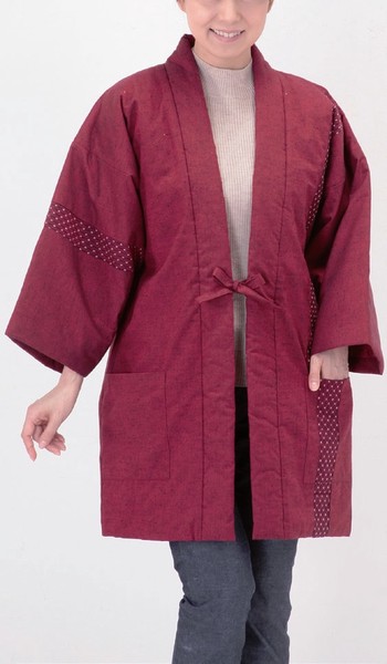久留米織ロング半天 日本製 / ファッション レディースアパレル ルームウェア パジャマ